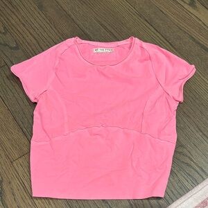 We The Free Vibrant Pink Short Sleeve Top